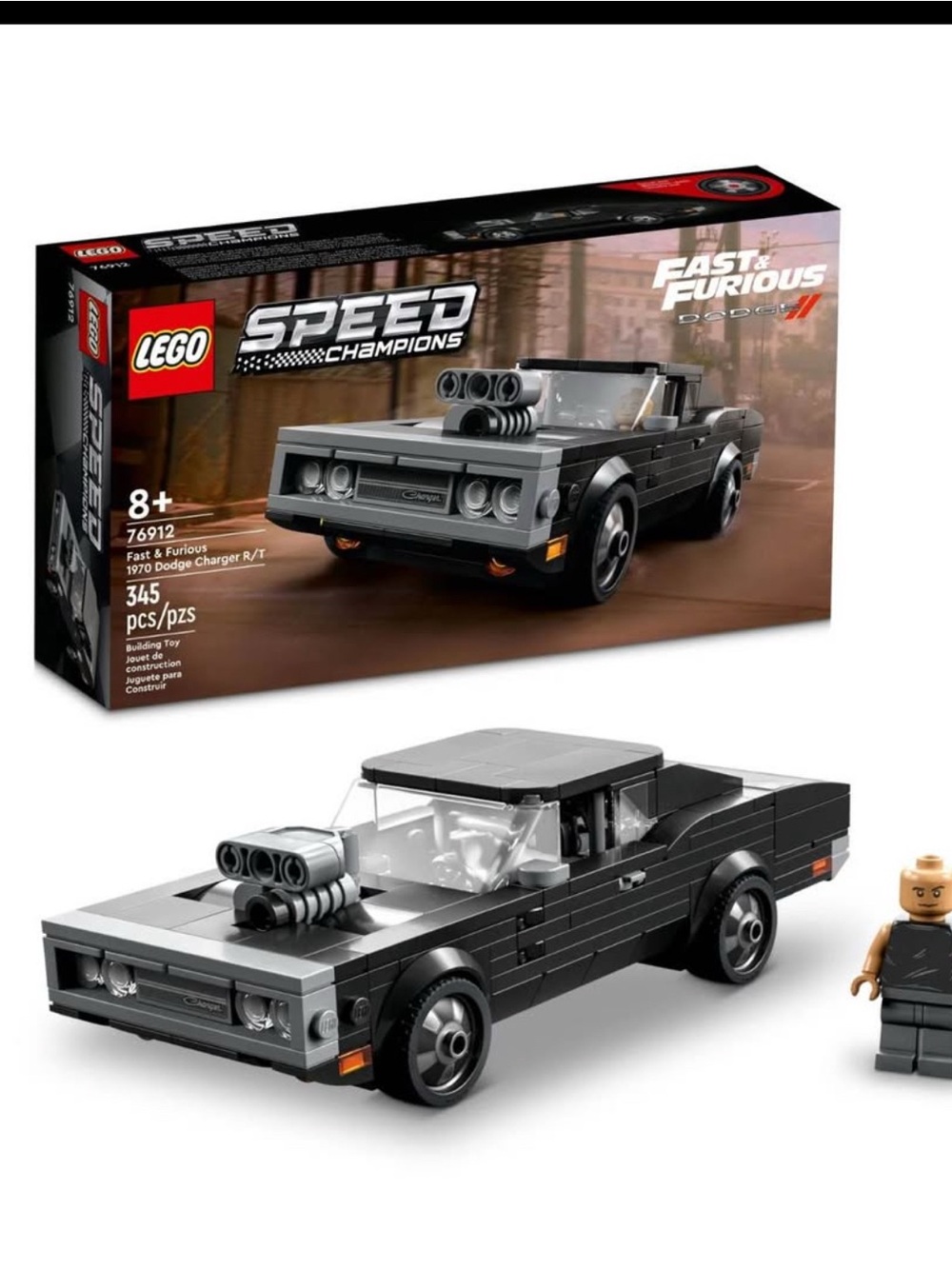 LEGO Speed Champions 76912 Fast & Furious Dodge 1970 R/T Charger – 100% Complete